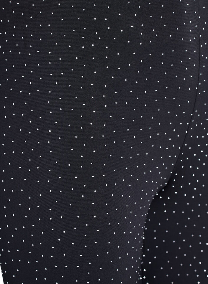 Leggings mit Strasssteinen, Schwarz, Packshot image number 2