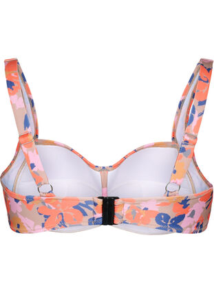 Bedrucktes Bikini-Top, Retro Flower, Packshot image number 1
