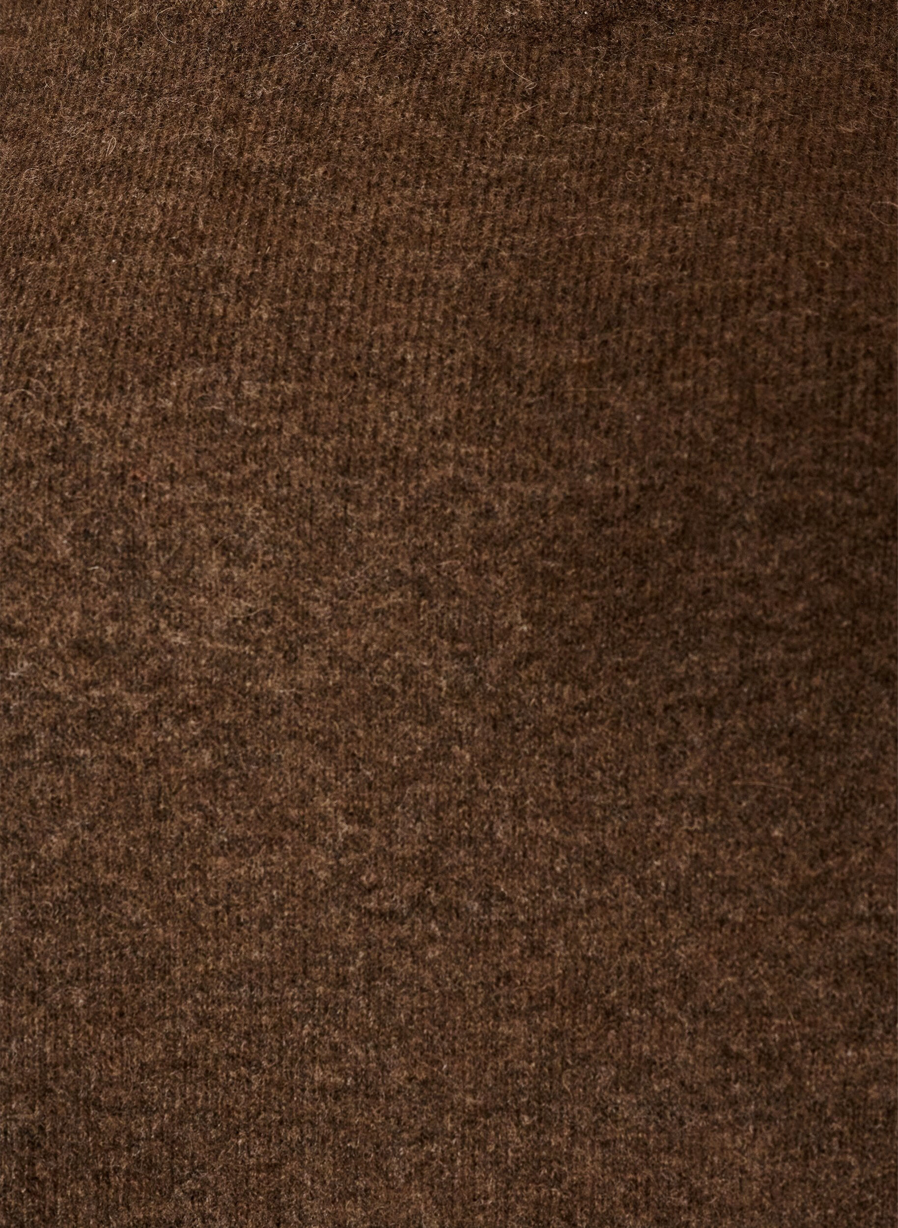 ZizziLocker gestrickte Bluse mit Alpaka und Wolle, Braun, Packshot image number 2