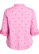 Hemdbluse mit Streifen und Herzen, Pink, Packshot image number 1