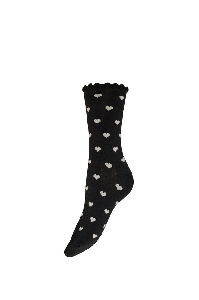 Socken aus Baumwolle mit Mustern, Schwarz, Packshot image number 0