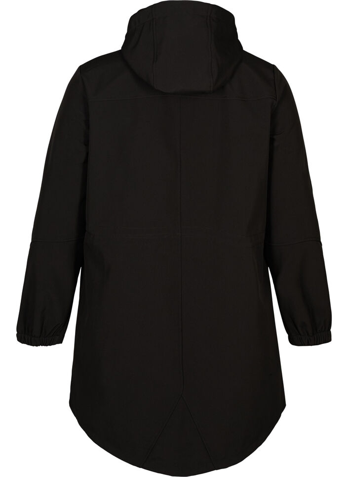 Softshelljacke mit Kapuze, Black solid, Packshot image number 1