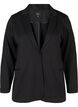 Schlichter Blazer mit Knopf und Dekorationstaschen, Black, Packshot image number 0
