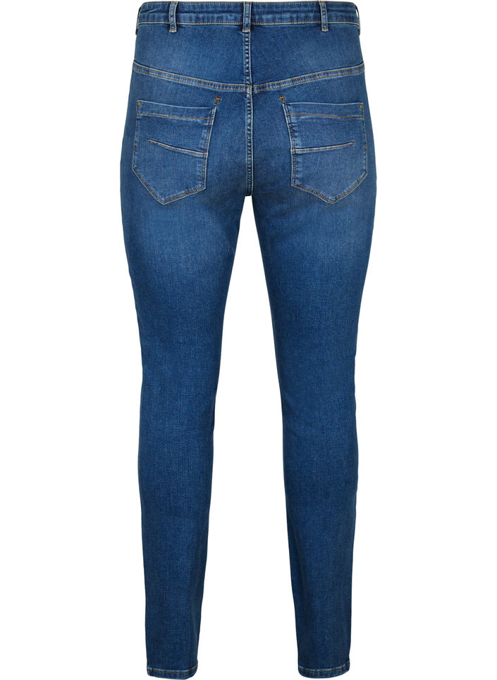 Super schlanke Amy Jeans mit hoher Taille, Blue denim, Packshot image number 1