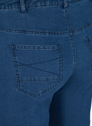 Slim Fit Denim Shorts, Medium Blue Denim, Packshot image number 3