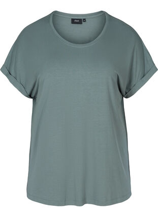 T-Shirt mit Rundhals, Balsam Green, Packshot image number 0