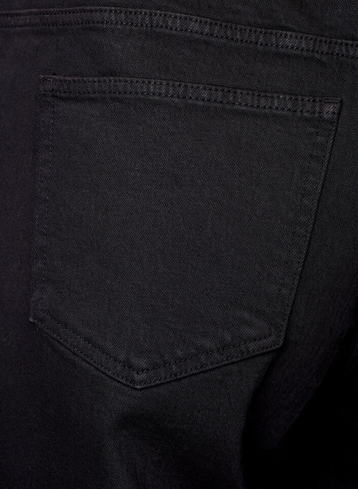 Jeans mit weitem Bein und hohem Bund, Schwarz, Packshot image number 2