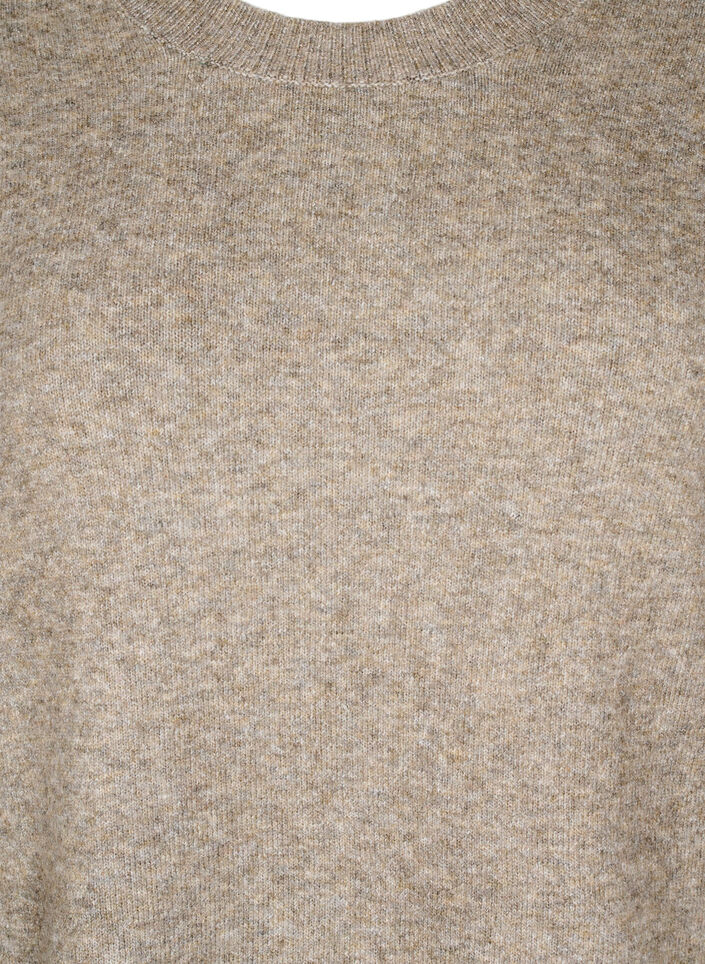 Strickkleid mit Schlitzen, Walnut Mel., Packshot image number 2