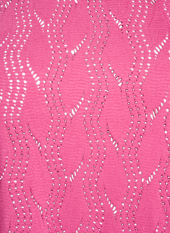 FLASH - Jersey-Shirt mit Lochmuster, Pink, Packshot image number 2