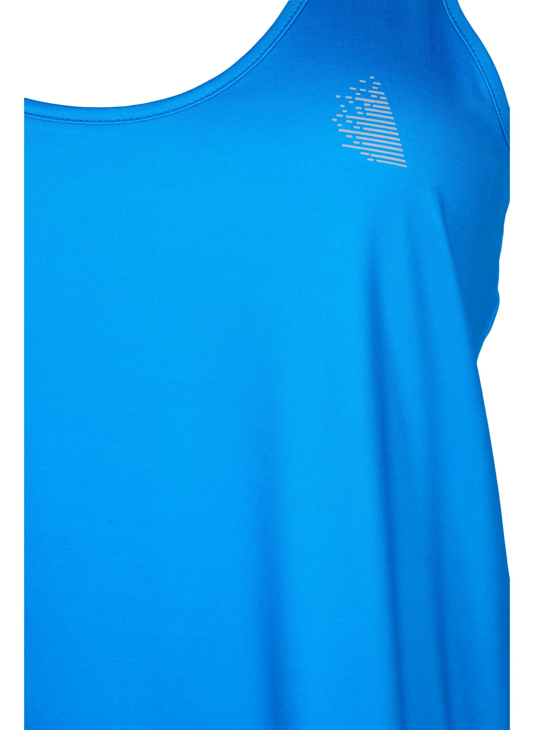 Zizzi Trainingstop mit Racerback, Blau, Packshot image number 2