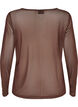 Transparente Bluse aus Mesh mit Strasssteinen, Braun, Packshot image number 1