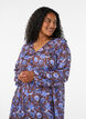 Gebl&uuml;mtes Midikleid mit R&uuml;schensaum, Braun, Model image number 2