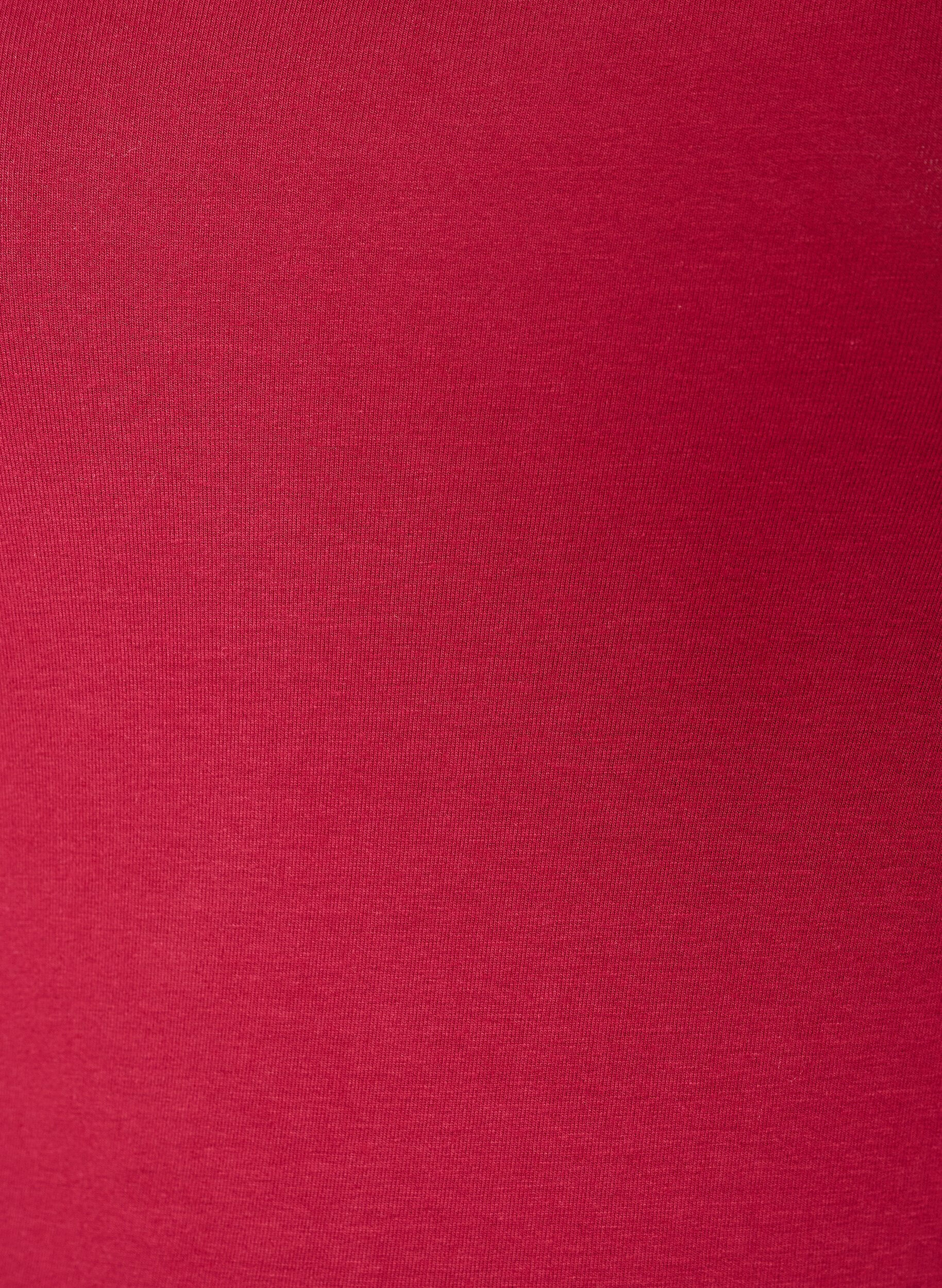 ZizziEinfarbiges Basic Top aus Baumwolle, Rot, Packshot image number 2