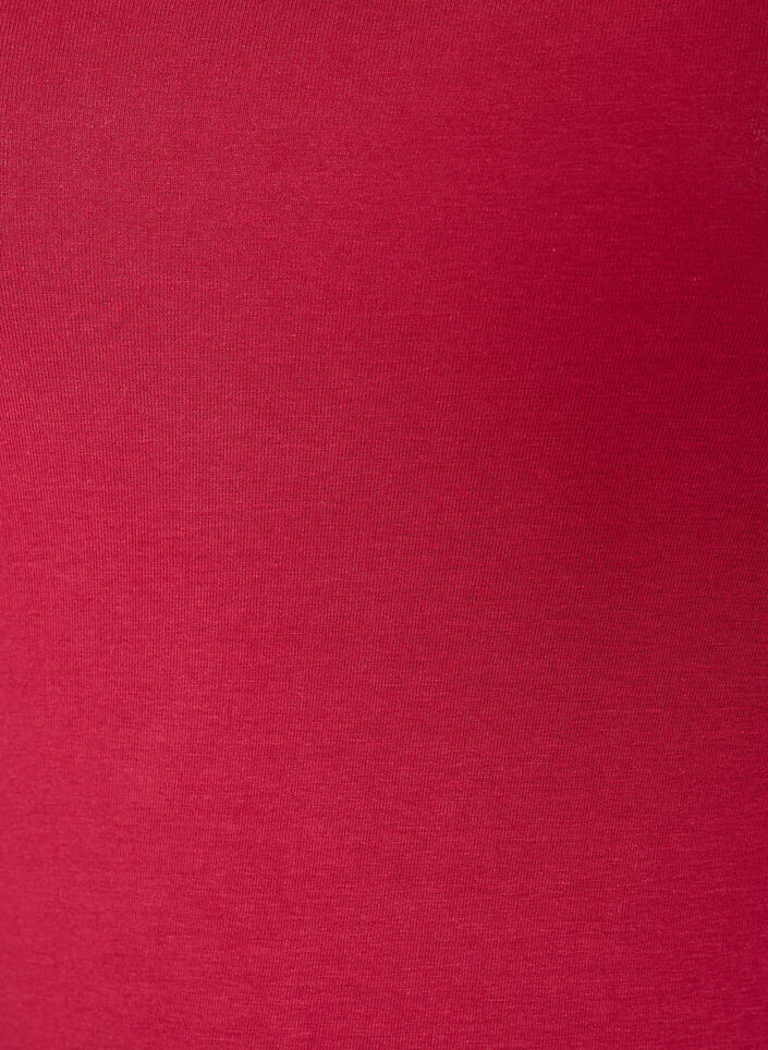 Einfarbiges Basic Top aus Baumwolle, Rot, Packshot image number 2