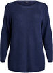 Strickpullover mit diagonalem Muster und Raglan&auml;rmeln, Blau, Packshot image number 0