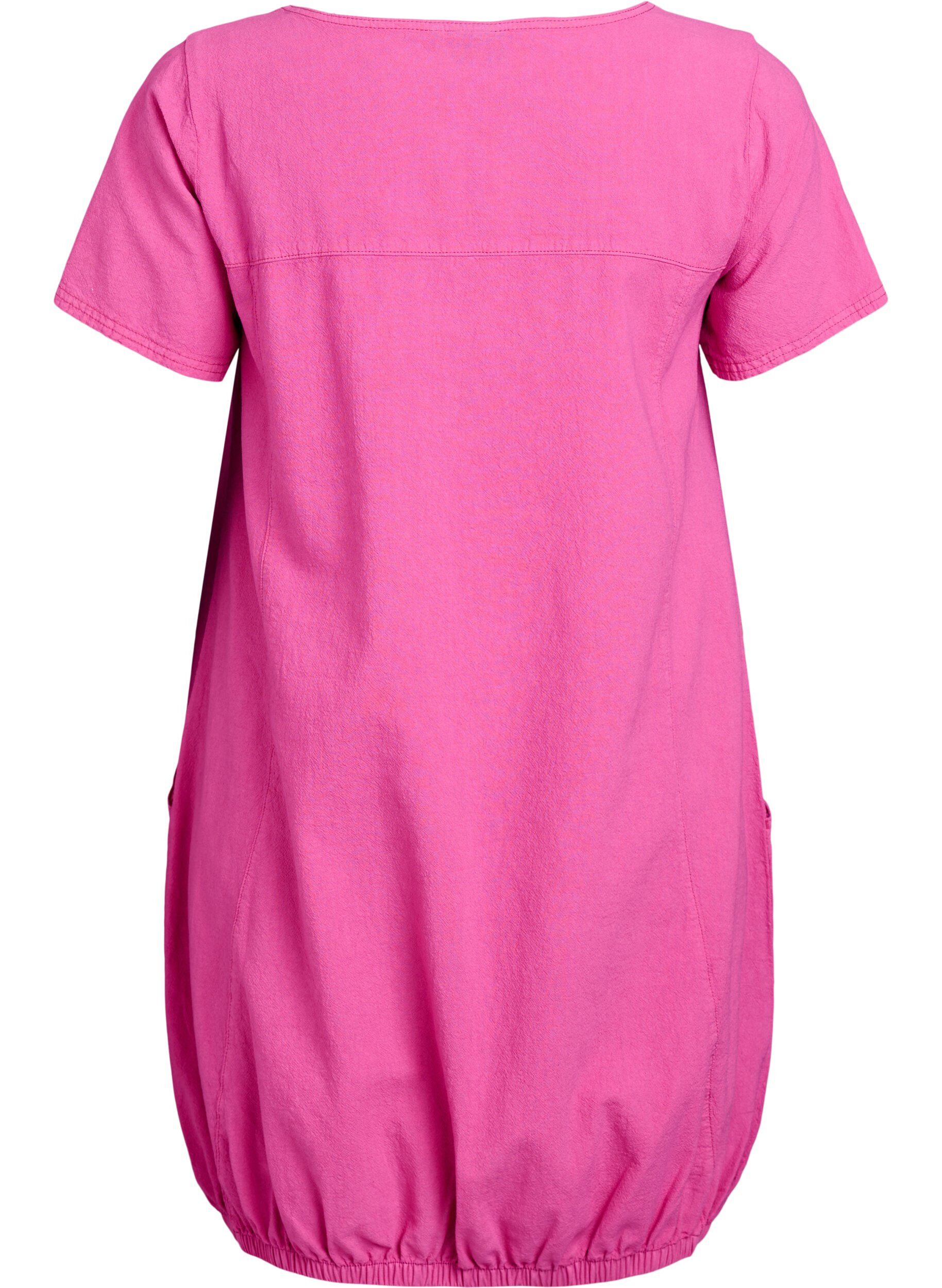 ZizziKurzarm Kleid aus Baumwolle, Rot, Packshot image number 1