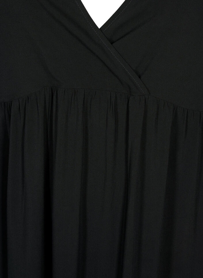 Ärmelloses Maxikleid aus Viskose, Black, Packshot image number 2