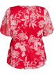 Chiffonbluse mit Blumenmuster und elastischer Taille, Rot, Packshot image number 1