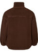 Teddyjacke mit Details aus Lochstickerei und hohem Kragen, Braun, Packshot image number 1