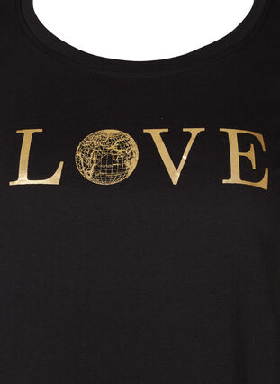 Kurzarm T-Shirt mit Print, Black w. Love, Packshot image number 2