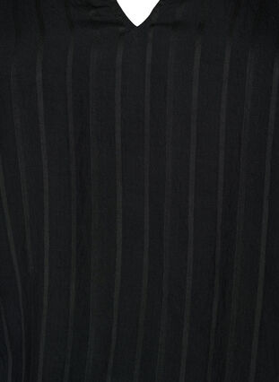 Viskose Bluse mit 3/4 Ärmeln und Smock, Black, Packshot image number 2