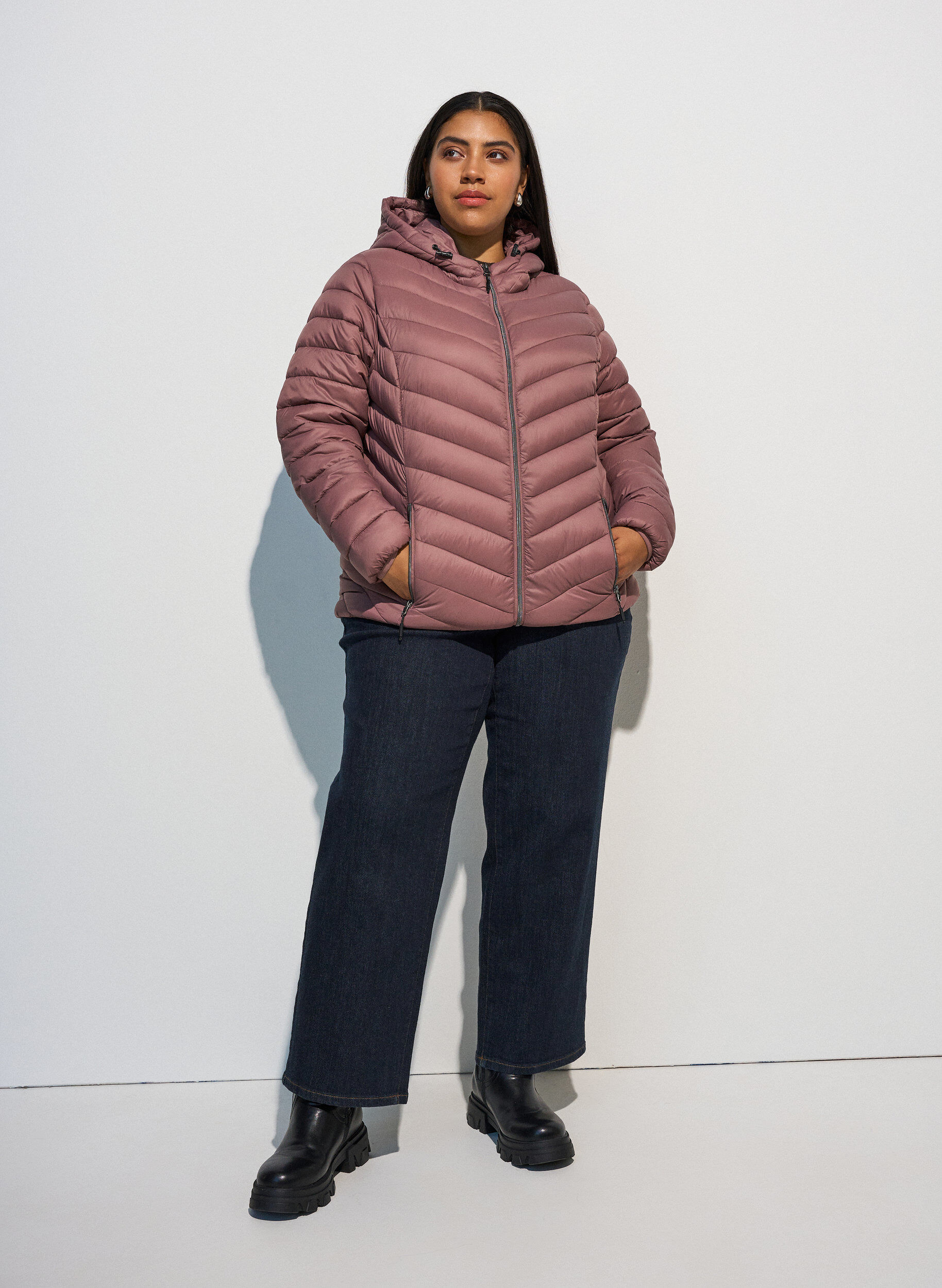 ZizziLeichte Kapuzenjacke, Rot, Model image number 1