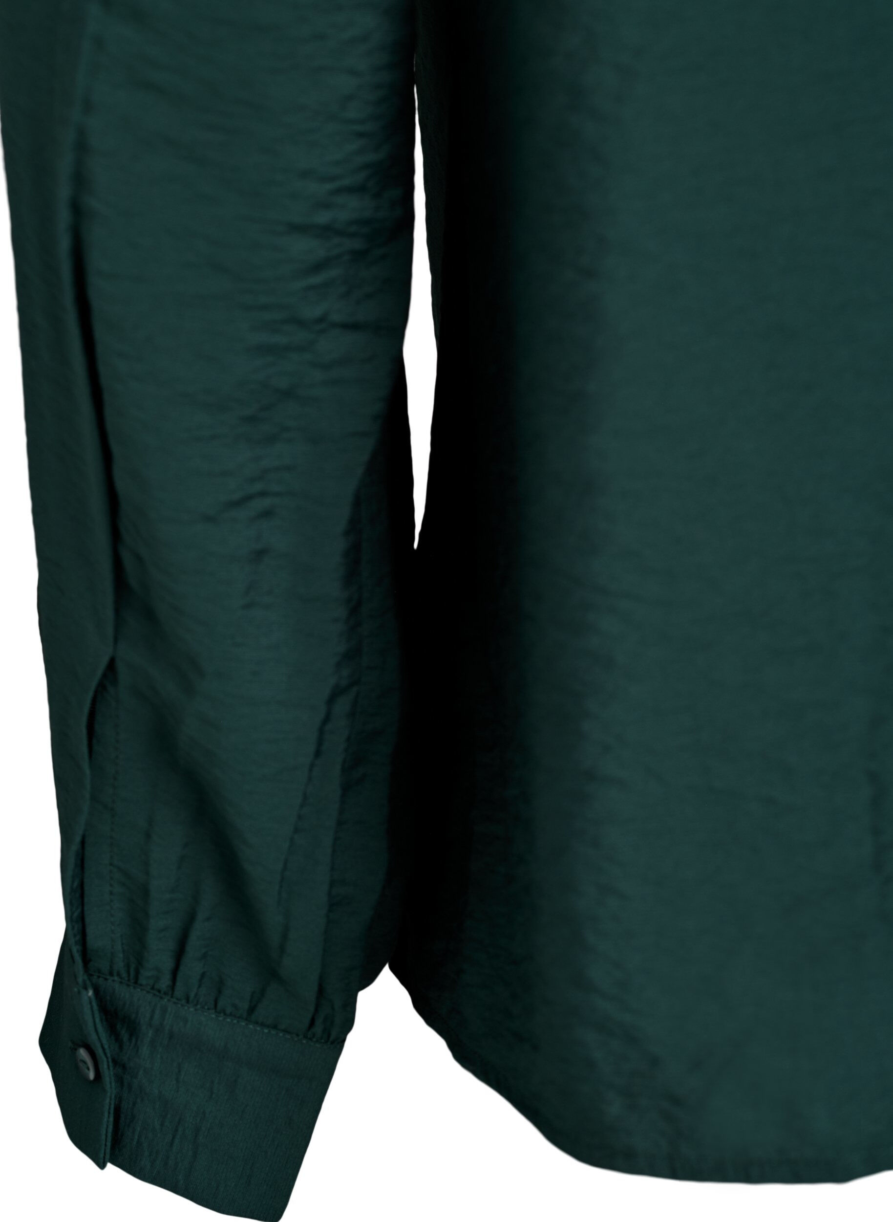 Zizzi Bluse mit V-Ausschnitt und bestickten B&auml;ndern, Gr&uuml;n, Packshot image number 3