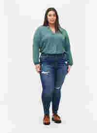 Ripped Amy Jeans in Super Slim Fit, Blue denim, Model