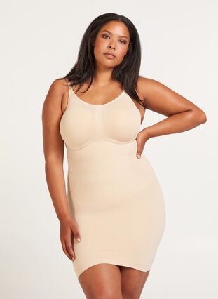Shapewear Kleid mit breiten Trägern, Nude, Model image number 0