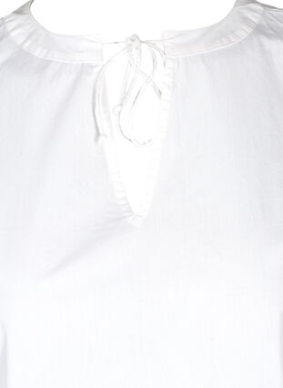 Kurzes Baumwollkleid mit A-Linie, White, Packshot image number 2