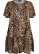 Kleid aus Viskose mit Schnittlinie, Braun, Packshot image number 0