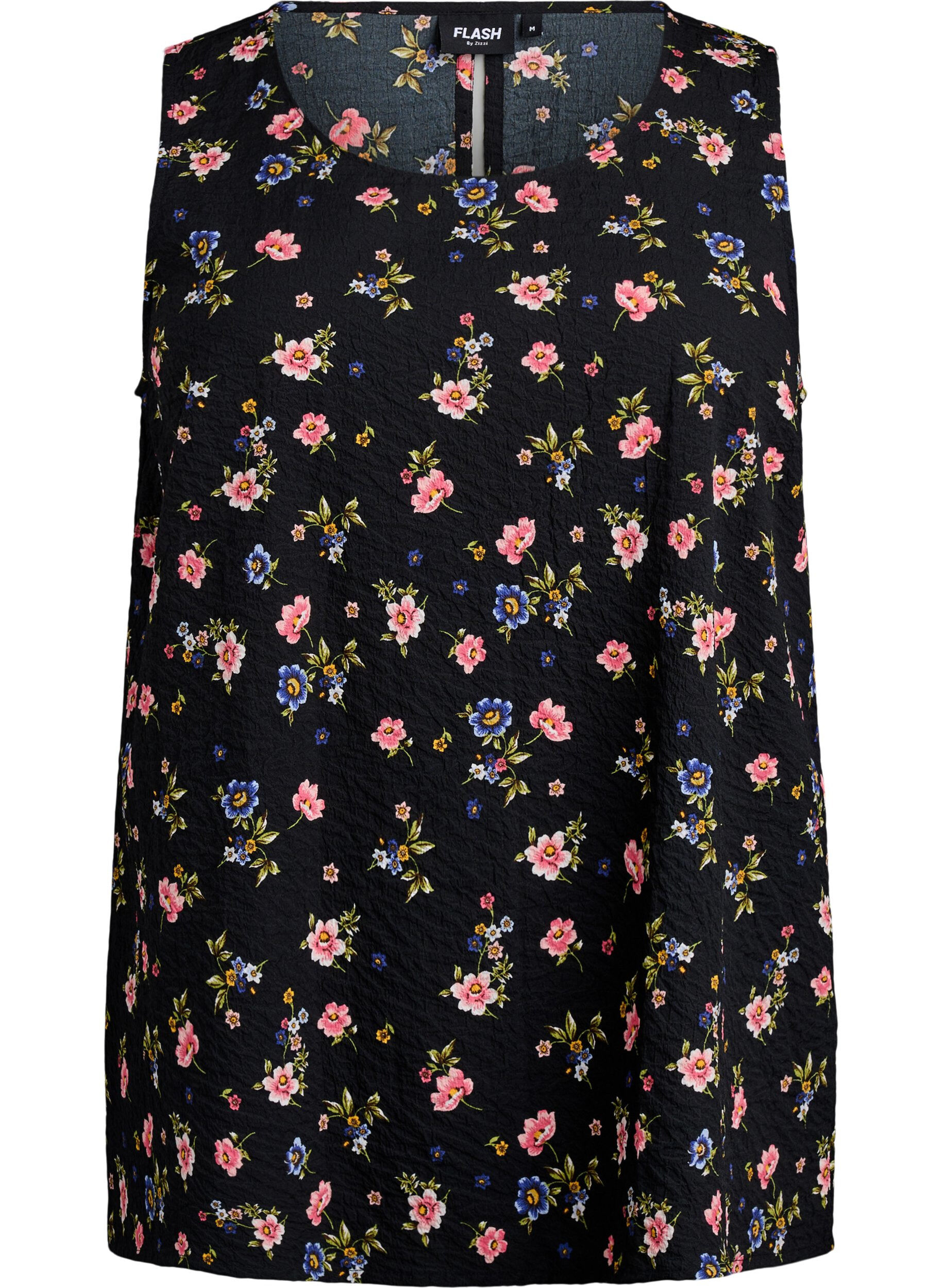 Zizzi FLASH &ndash; &Auml;rmelloses Top mit Struktur, Schwarz, Packshot image number 0