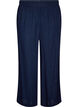 Hose aus Leinen und Viskose mit weitem Bein, Blau, Packshot image number 0