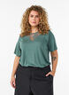 Bluse mit Spitzeneinsatz und Ballon&auml;rmeln, Gr&uuml;n, Model image number 0