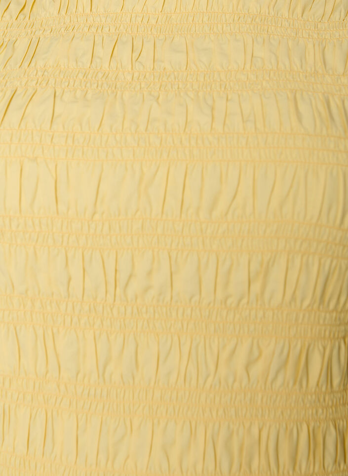 Smockbluse mit R&uuml;schensaum und U-Boot-Ausschnitt, Gelb, Packshot image number 2