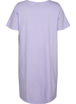 Organische Baumwoll-Nachthemd mit V-Ausschnitt (GOTS), Lavender Decide, Packshot image number 1