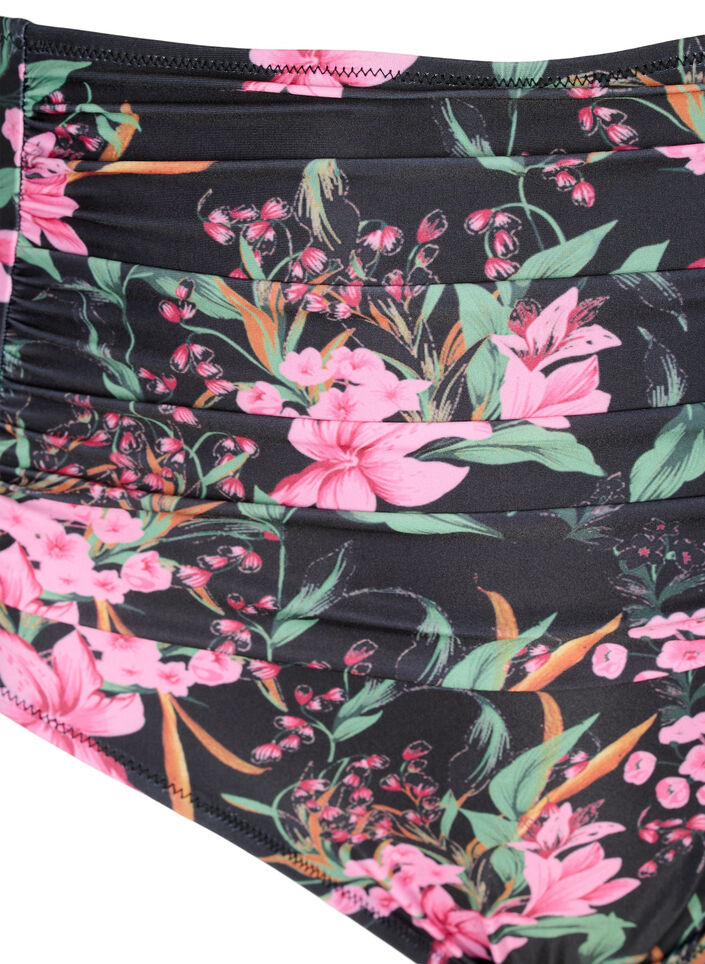 Extra hoch taillierte Bikini-Hose mit Print, Pink, Packshot image number 2
