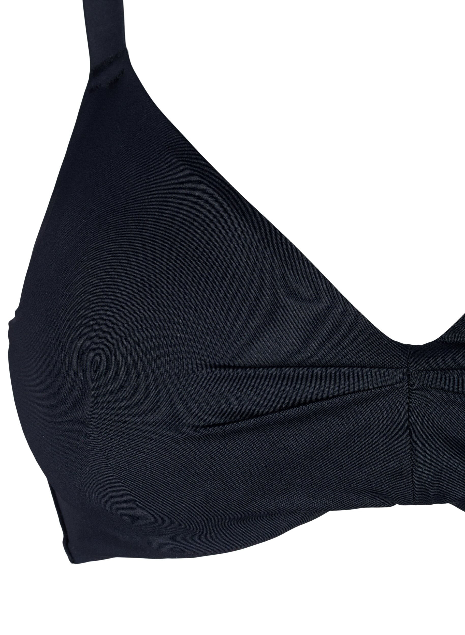 Zizzi Bikini-Oberteil mit B&uuml;gel und Faltendetail, Black, Packshot image number 2