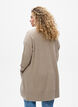 Strickjacke mit Rippenstrick und Taschen, Beige, Model image number 2