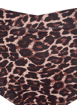 Bikini-Slips mit Druck und hoher Taille, Autentic Leopard, Packshot image number 2