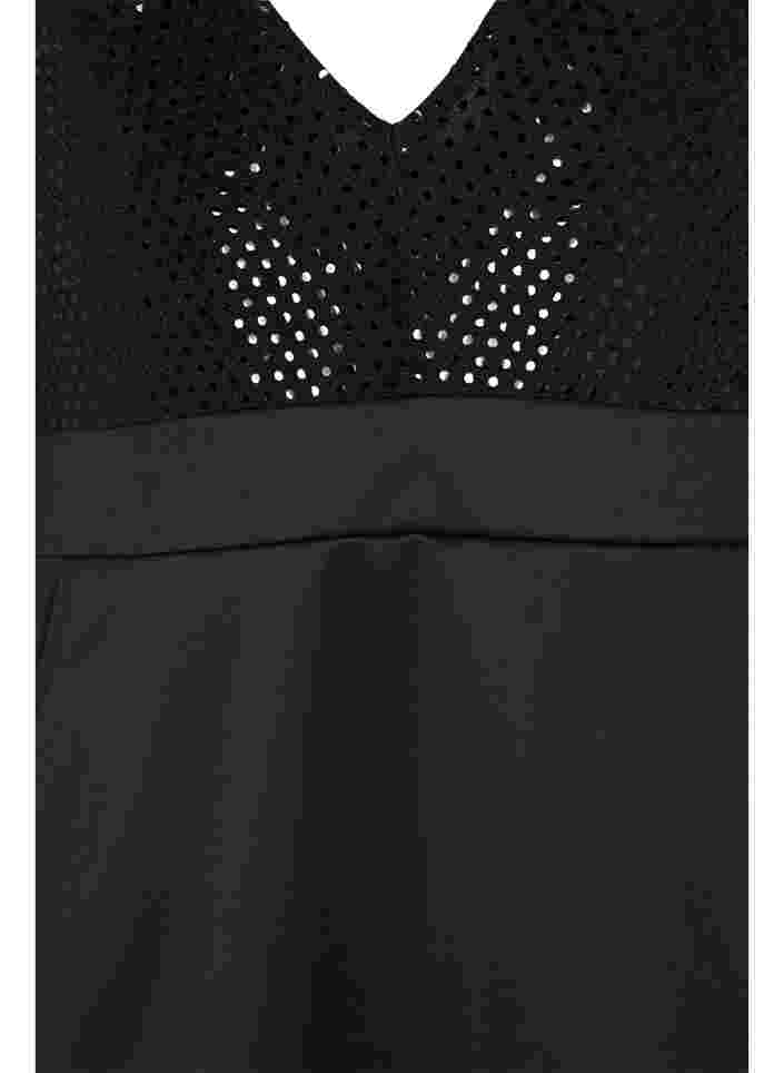 Eng anliegendes Kleid mit Glitzerstruktur, Black, Packshot image number 2