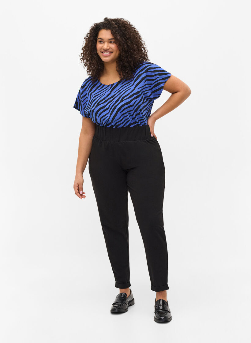 Baumwollhose, Schwarz, Model image number 1