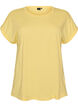 Kurz&auml;rmeliges T-Shirt aus einer Baumwollmischung, Gelb, Packshot image number 0