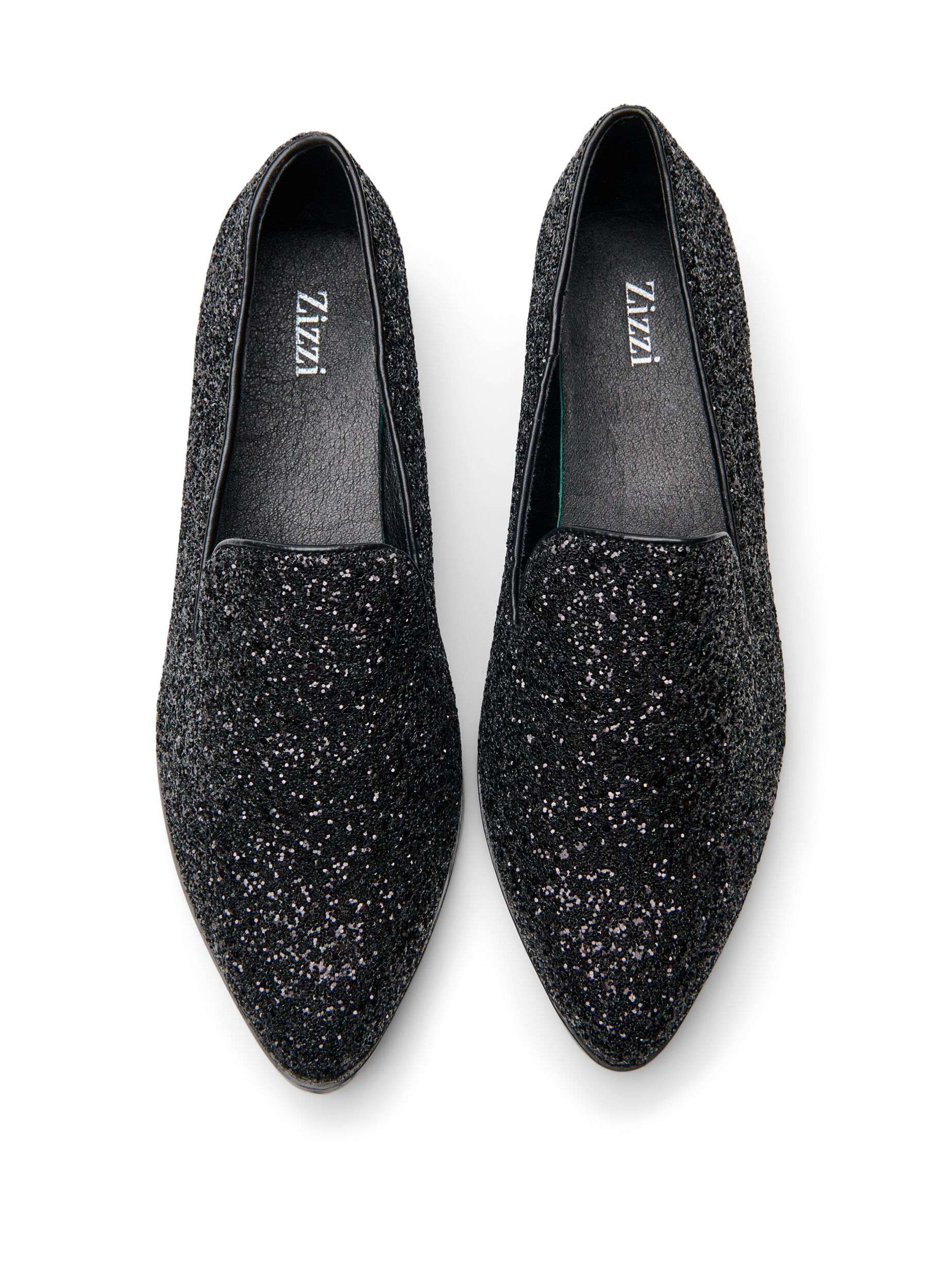 Zizzi Extra-Weite - Loafer mit Glitzer, Schwarz, Packshot image number 2