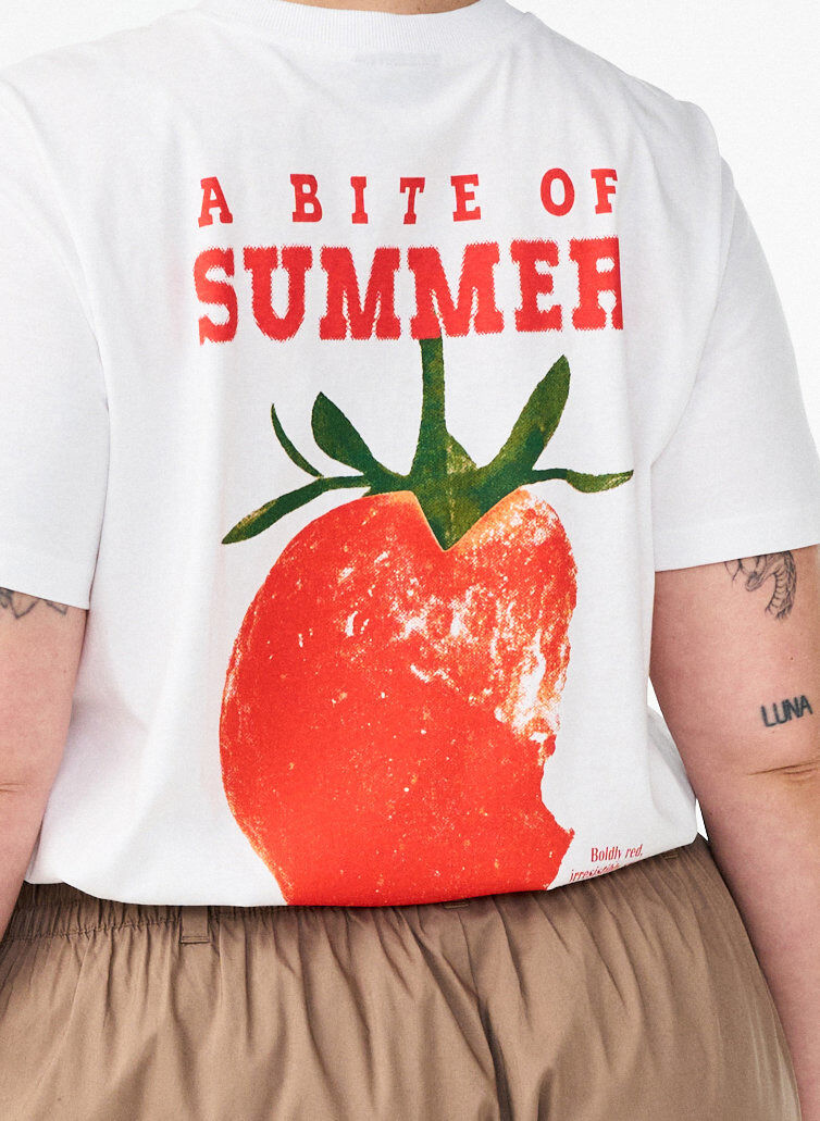 ZizziT-shirt aus Baumwolle mit Print, Wei&szlig;, Model image number 3