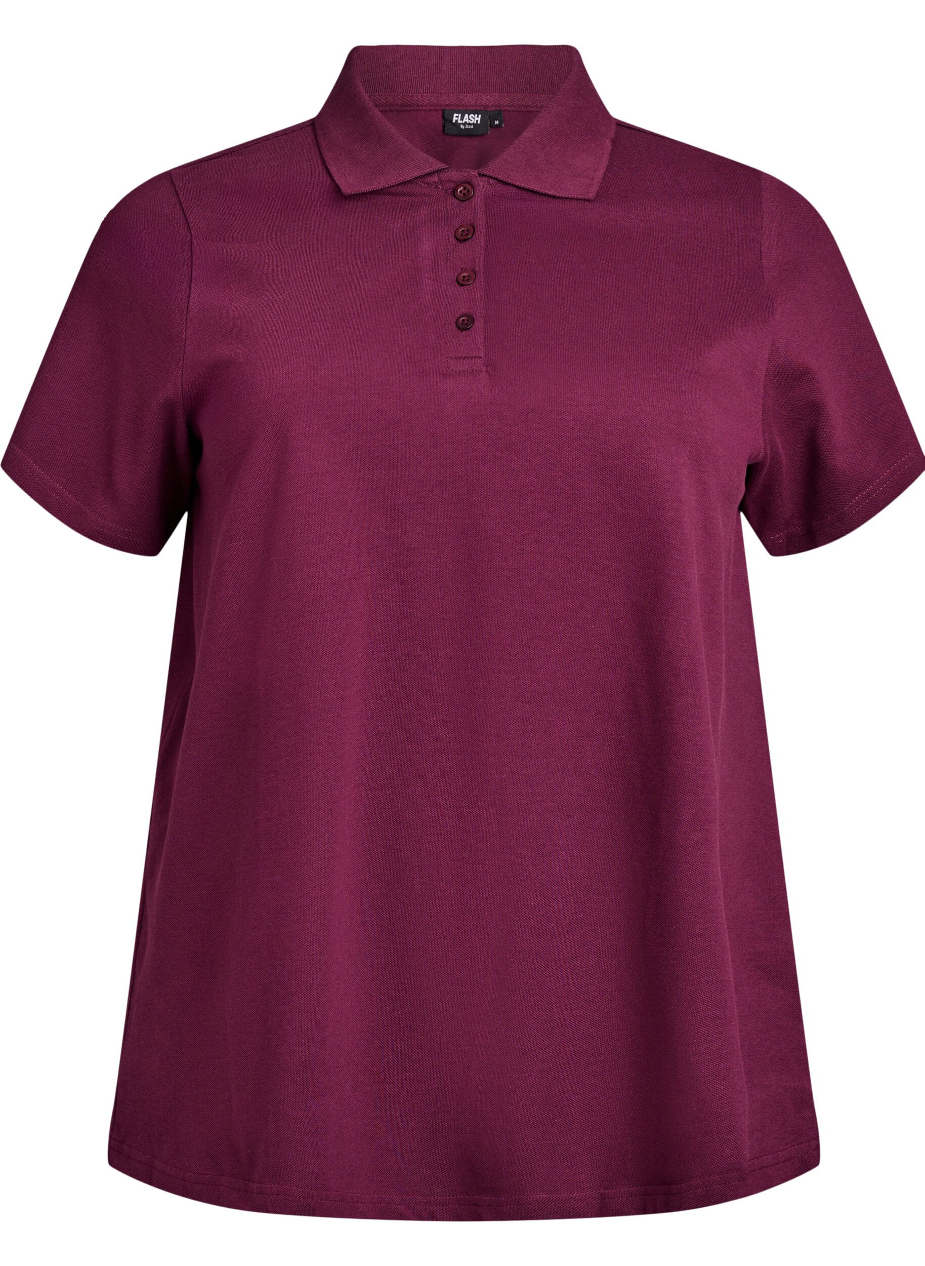 Zizzi FLASH - Poloshirt mit kurzen &Auml;rmeln, Rot, Packshot image number 0
