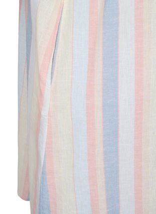Kurzes Kleid aus Baumwollmischung mit Leinen, Multi Color Stripe, Packshot image number 3