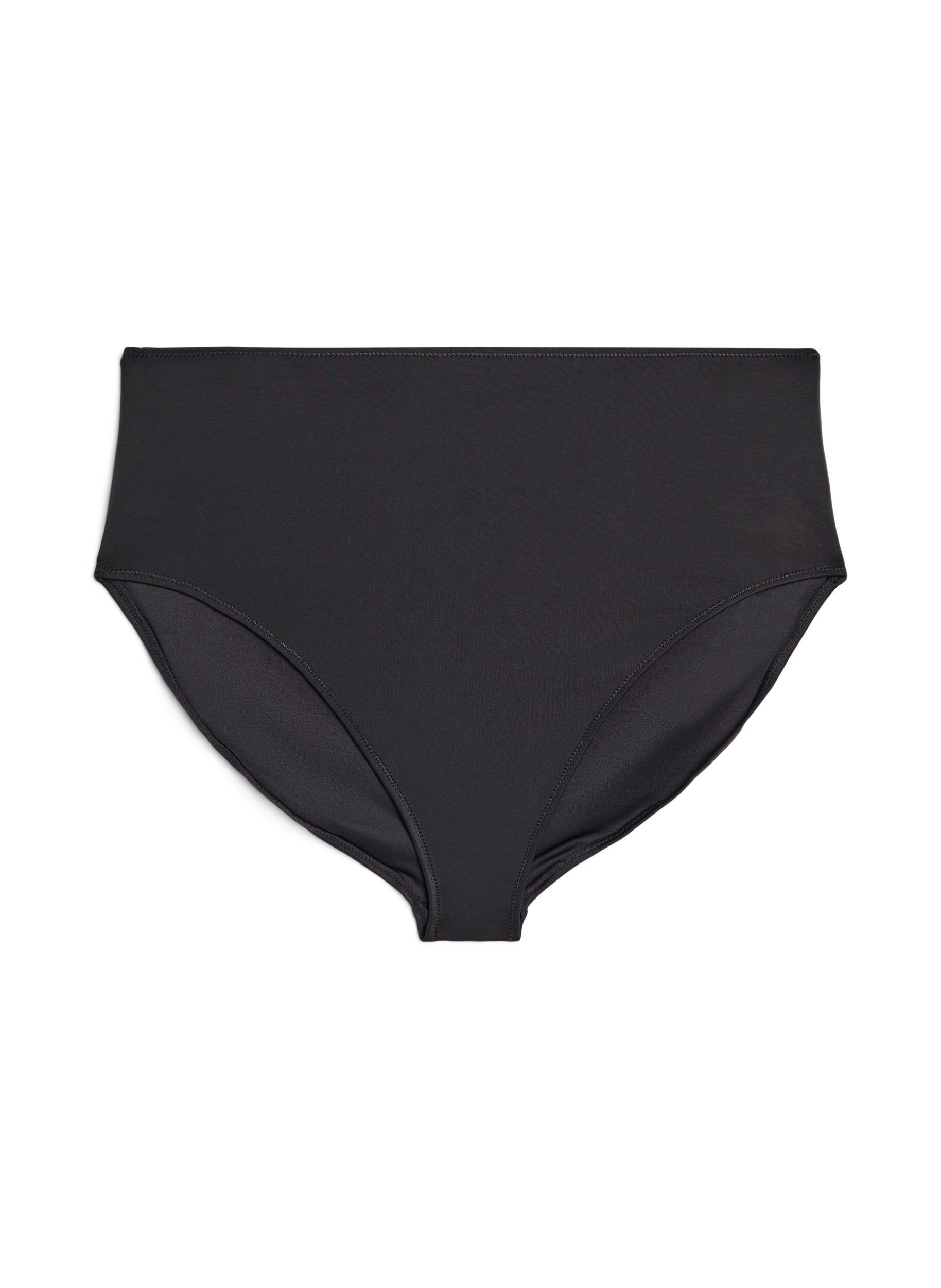Einfarbige hoch taillierte Bikinihose