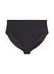 Einfarbige hoch taillierte Bikinihose, Schwarz, Packshot image number 0