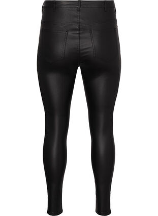 Beschichtete Amy Jeans mit Reißverschluss Detail, Black, Packshot image number 1